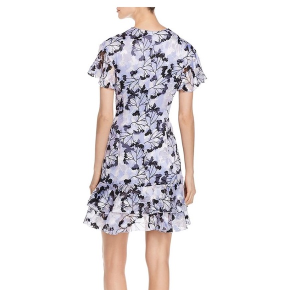 Gently Used Eli’s Tahari Yonica Flutter Sleeve Floral Print Silk Dress - Picture 2 of 16